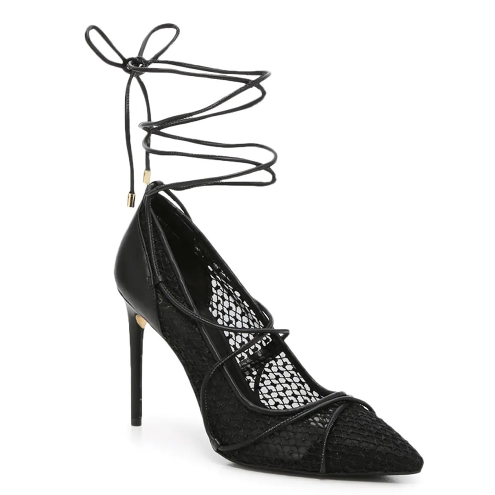 JLO strap up heels.